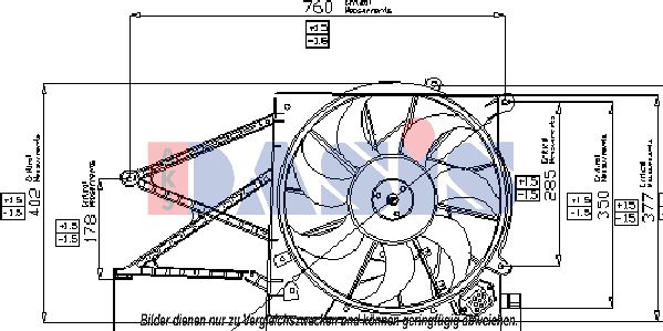AKS DASIS Вентилятор, охлаждение двигателя 158025N